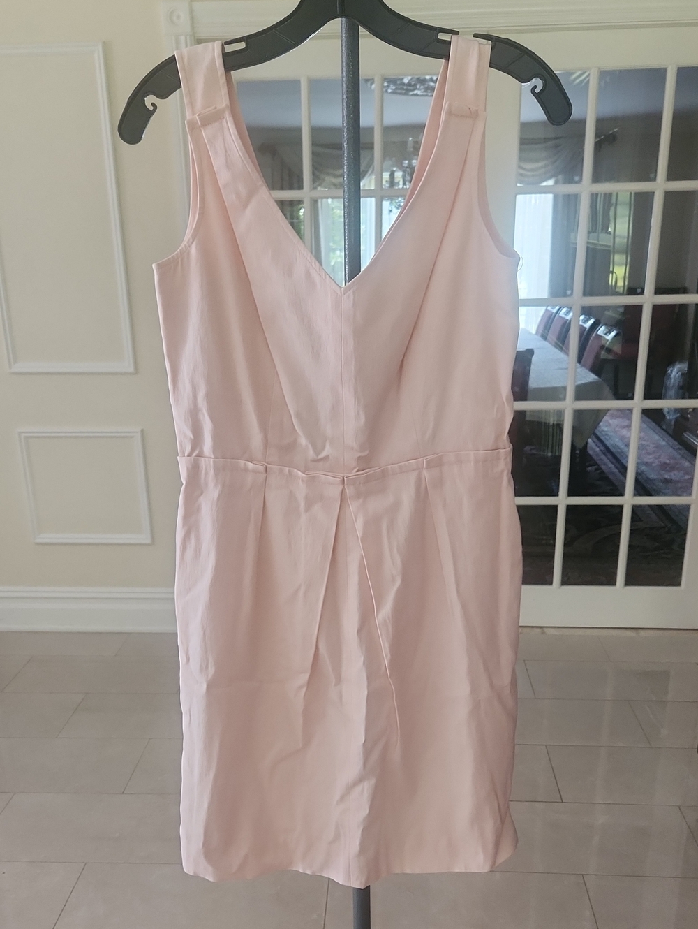 Talbots Light Blush V-Neck Sleeveless Shift Dress.  NEW NWT!